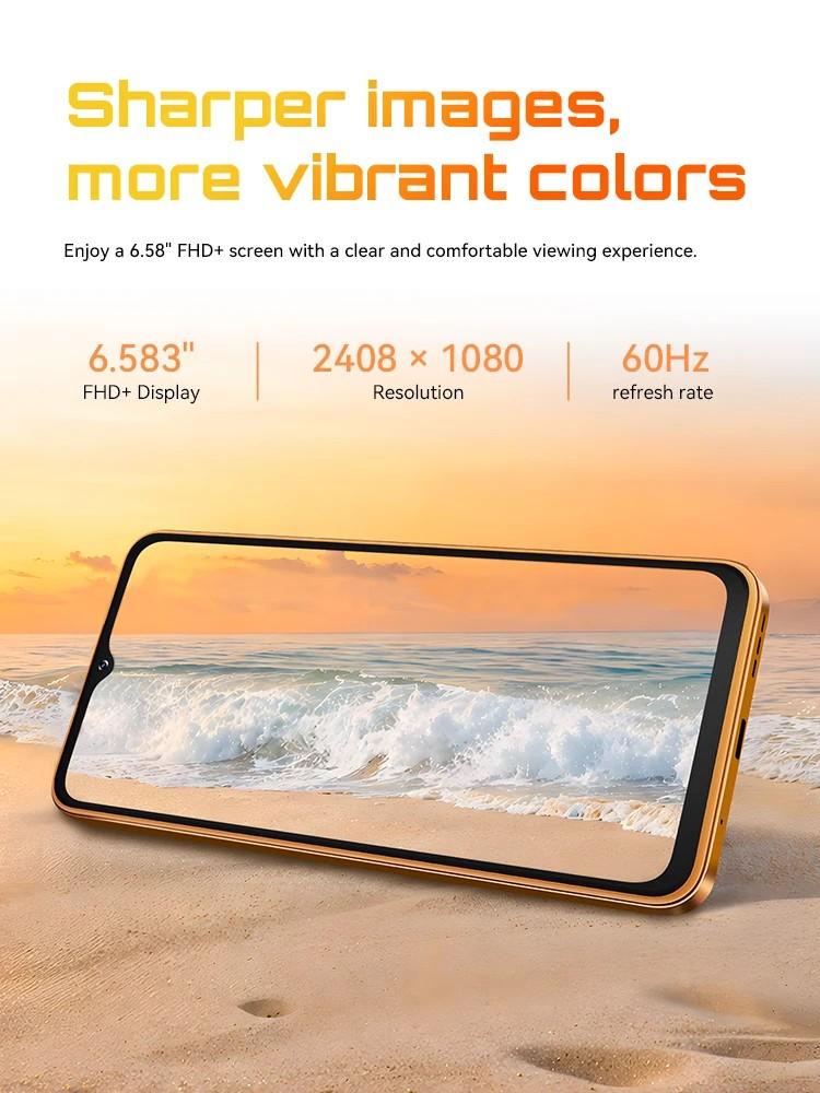 Smartphone Cubot A50 Android 16 Dual SIM 6GB 128GB 6.583-Inch 48MP 5000mAh Unlock Global Version NFC