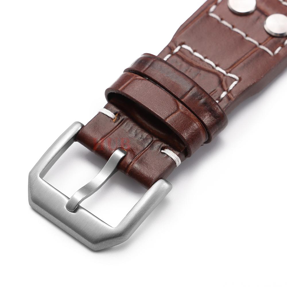 20mm 22mm 21mm for IWC Pilot Watch Band Cowhide Strap Steel Pin Buckle Accessories for Men Women High Quality Wrist Bracelet