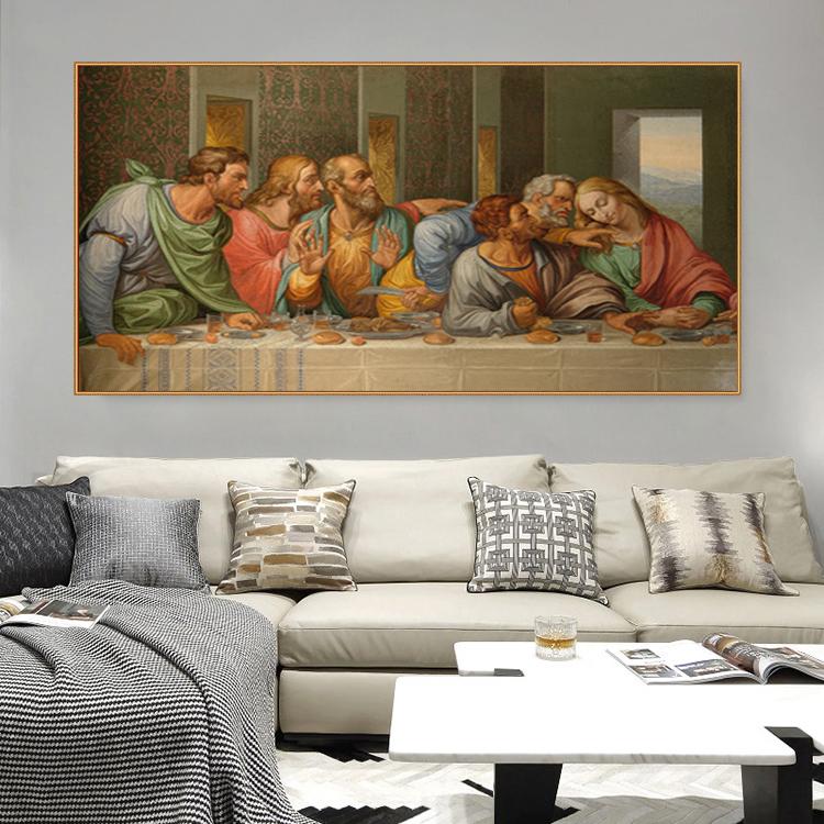 

Леонардо да Винчи «Тайная вечеря», постеры и принты, знаменитая живопись, настенная живопись на холсте для декора гостиной, Куадрос 20x40cm No Frame