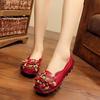 Genuine Leather Handmade Flower Loafers Soft Flat Casual Shoes Autumn Size 35-40