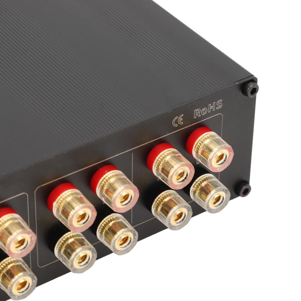 Selector switch from 2 amplifiers to 2 speaker manual switcher splitter combiner box with copper banana sound 2 in 2 audiophile SPLP2 speakers,