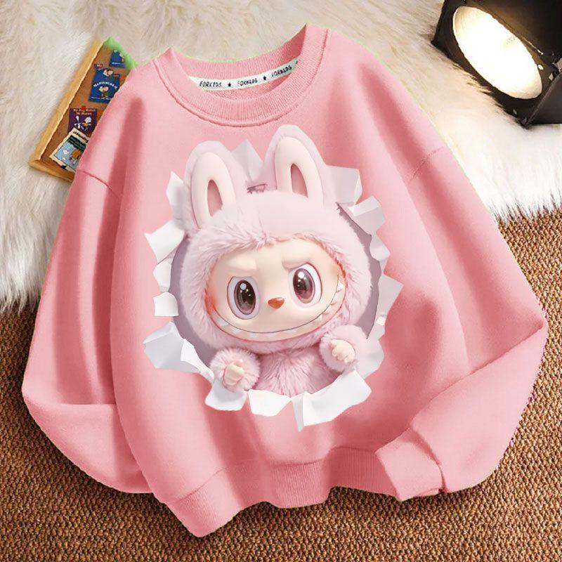 

Весенне-осенняя модная толстовка с круглым вырезом для мальчиков и девочек, детская толстовка с длинными рукавами свободного кроя 130