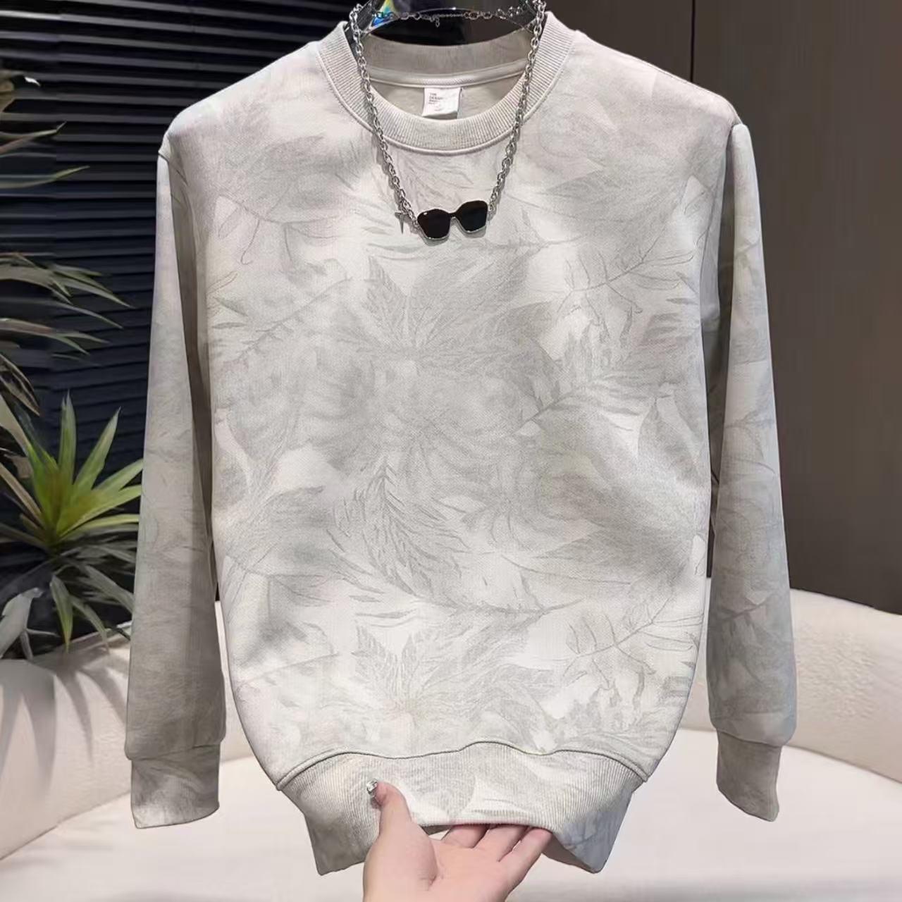 2025 Trendy Men s Tie-dye Round Neck Hoodie - Spring/Autumn Casual Loose Base Layer 3XL