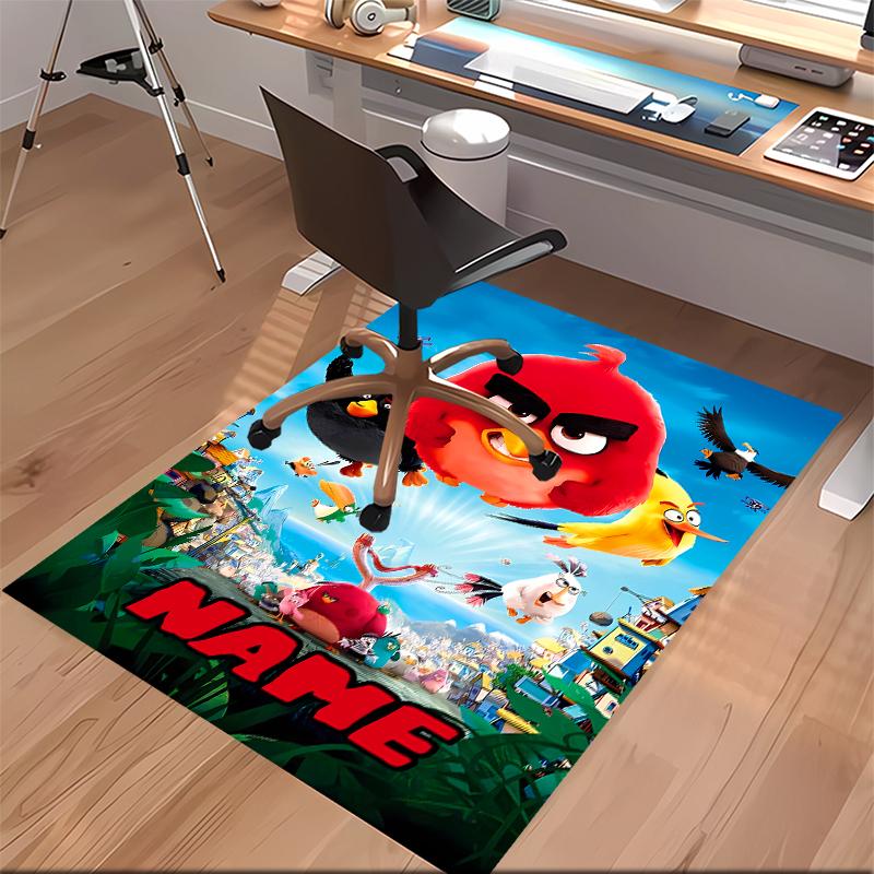 Custom personalization Angry Birds game Print Area Rug - Soft, Washable Non-Slip Indoor Mat,Living Room,Home&Office Decorative Rug