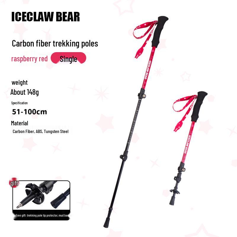 

Carbon Fiber Telescopic Hiking Poles for Children and Adults - Parent-Child Outdoor Trekking Sticks