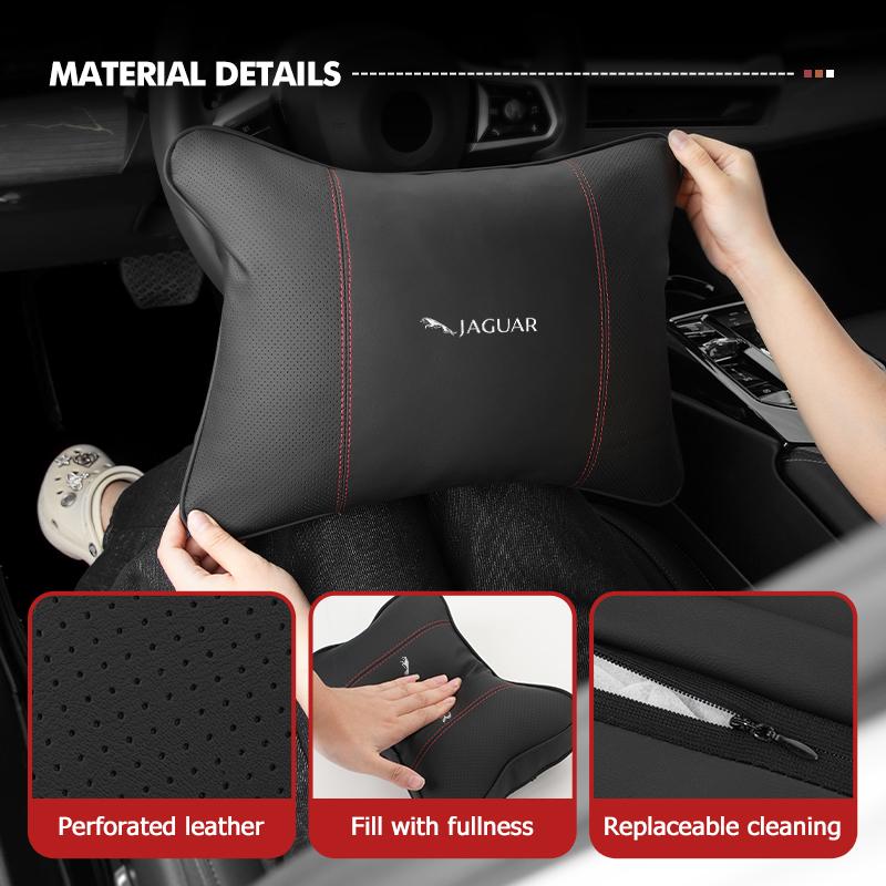 For Jaguar Car Seat Cushion Headrest Neck Pillow Lumbar Support XF XJ XFR XKR S-Type F-Type X-Type F-Pace I-Pace NN50