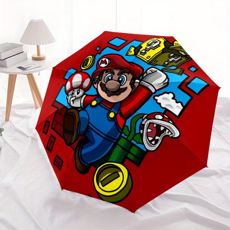 1pc Mario Adventure Windproof Automatic Umbrella, Lightweight for Women/Men, Perfect Christmas Gift a0811224