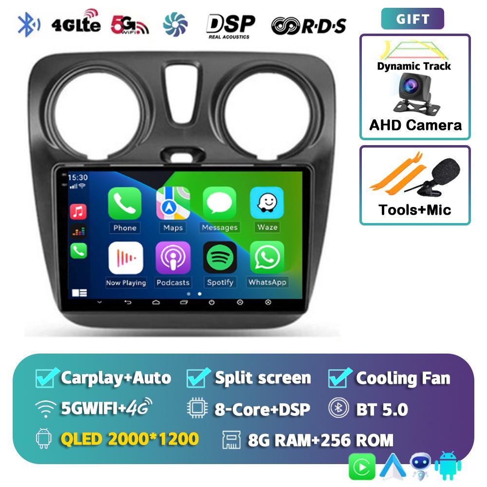 Android 14 Auto Carplay Car Radio For Renault Lodgy Dacia Dokker 2012 - 2020 Multimedia Video Player Navigation GPS Stereo Audio