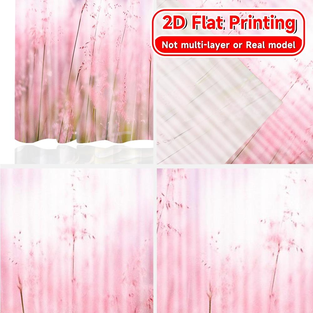 2 Stück, 2D-FLACHDRUCK Vorhänge (Ohne Stange) Pinke Wiese Halloween Festival Mode Vorhänge Polyester Vorhänge Alle Jahreszeiten