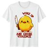 Woke Up And Chose Violence Funny Angry Chick With Knife T-Shirt