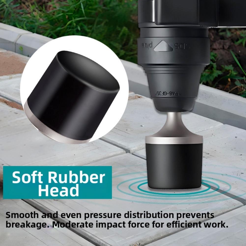 Power Tool Rubber Hammer Vibrator Attachment for Tile Laying and Sealing Tasks with Hardened 40CR Material Shank