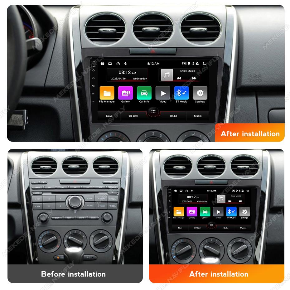 Navifly Android Car Radio Stereo Multimedia Video Player For Mazda CX7 CX 7 CX-7 2008-2015 Carplay GPS Navigation 2din Head Unit