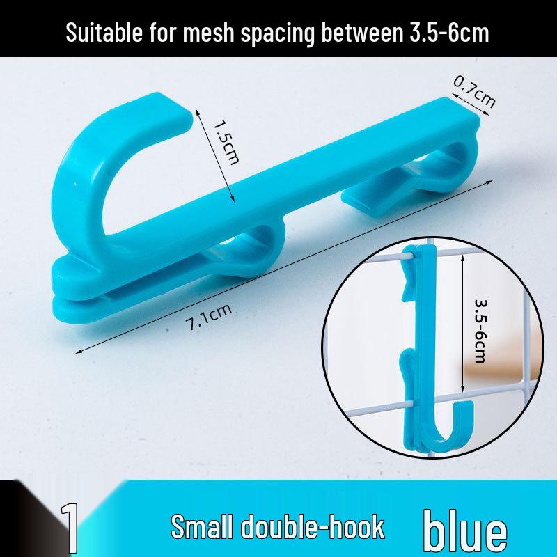 Nail-Free Grid Panel Hook for Wire Mesh Shelves - No-Drill Wall Storage Hooks for Kindergarten Display