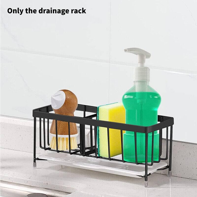 304 Edelstahl Küchenspülbecken Schwammhalter Regal Multifunktionaler Geschirrtuchorganisator