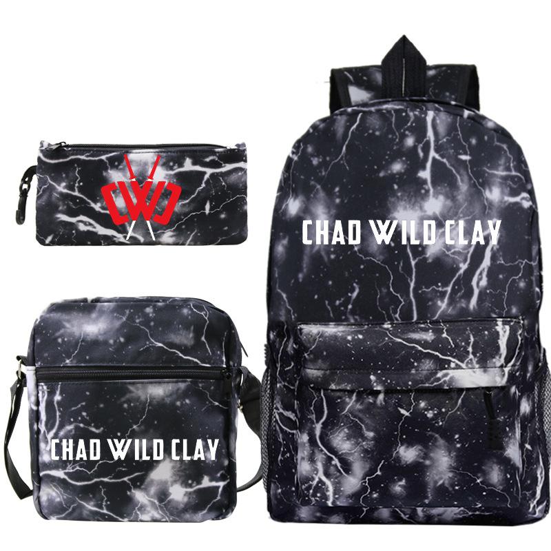 Popular game merchandise printed backpack popular student bag three-piece set