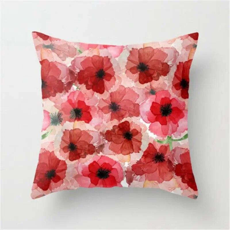 Classic Floral Unique Pillowcase Sofa Bed Home Decor Throw Cotton Car Chair Beautiful Linen Delicate