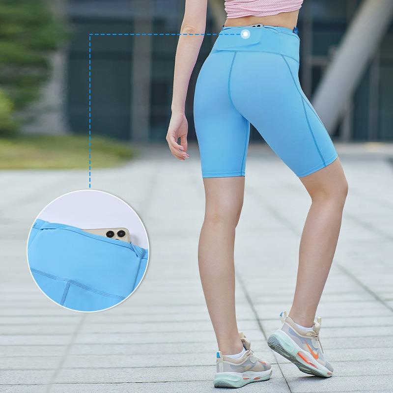 Spring and Autumn New Women's High Elastic High Waist Five-point Pants Outdoor Marathon Cross-country Running Pants Yoga Pants
