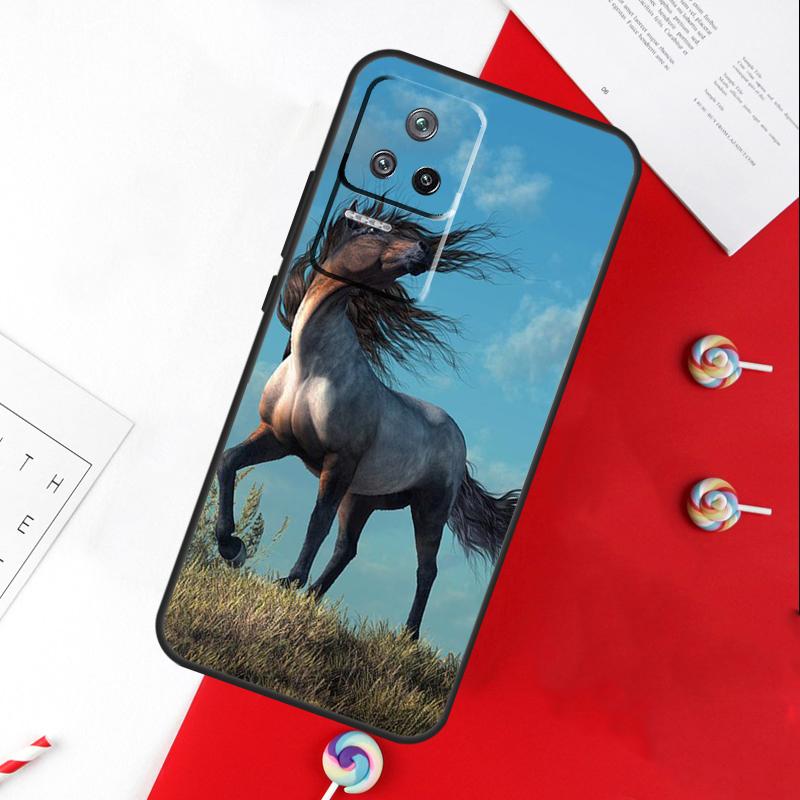 Galloping Horse Cover For Xiaomi 11T 12T 13T 14T Pro 13 14 15 Ultra POCO X7 Pro X3 X5 X6 F5 F6 M6 Pro Case