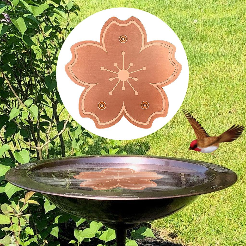 Bird Bath Copper Disk 0.8mm Triple-Point Support Design Bird Bath Purification Disk for Outdoor Birdbaths