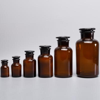 Borcan Reagent 30/60/125/250/500ml Durabilitate Ridicată Rezistent la Coroziune Sticlă Borosilicată Tip Deschidere Mică Sticlă de Stocare Chimică de Laborator