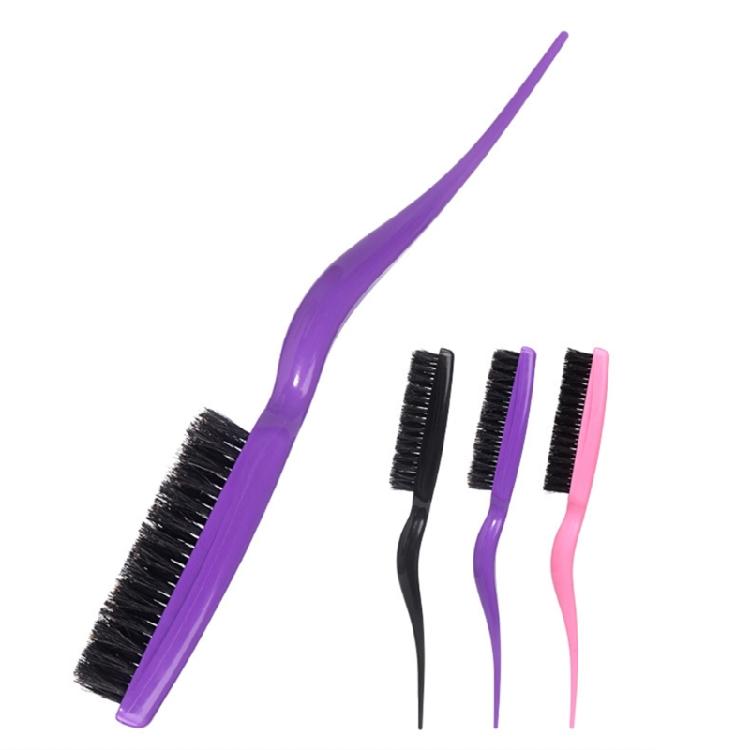 Boar Bristle Brush Comb Hair Teasing Brush for Women Men Salon Boar Bristle Comb