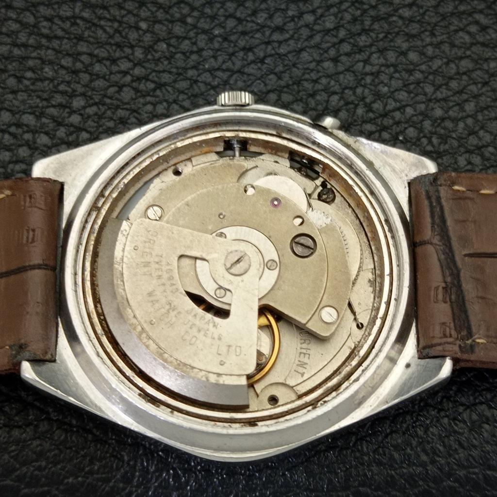 VINTAGE ORIENT AUTOMATIC 46943 JAPAN MENS WHITE COLOR DIAL WATCH a700714-5 R204-a700714