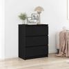 Sideboard in Black Oak Look 60 x 35 x 76 cm Engineered Wood