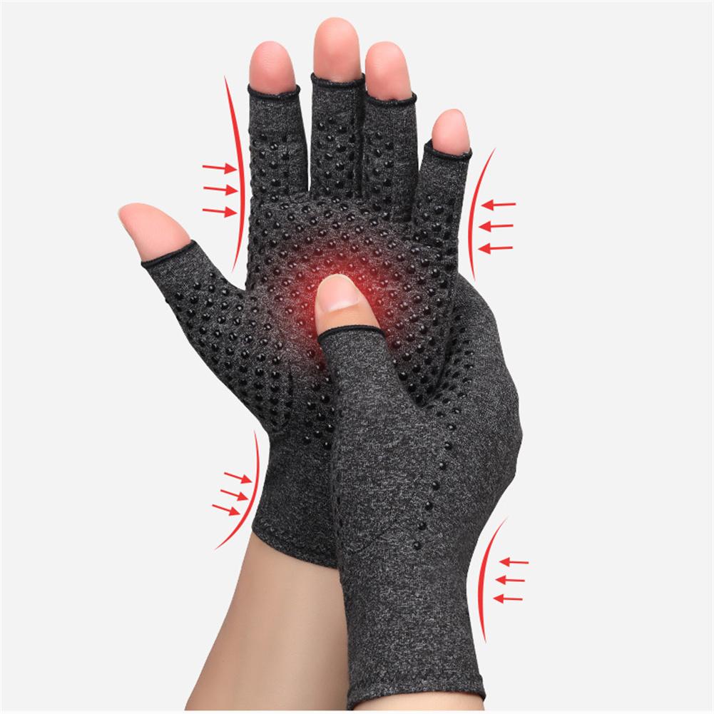 1 Pair Of Half Finger Gloves Non-slip Breathable Comfortable Stretch Nursing Training Gloves