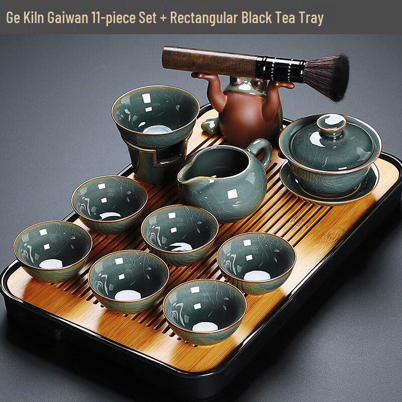 Ashallow Jade Ge Kiln Kung Fu Tea Set
