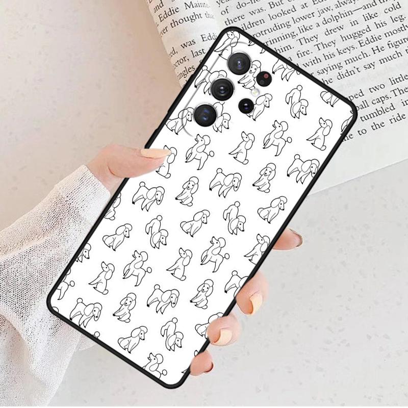 Poodle Dog Cartoon Phone Case For Samsung Galaxy S25 S23 S30 S8 S21 S20 FE S24 S22 Note 10 20 Plus lite Ultra