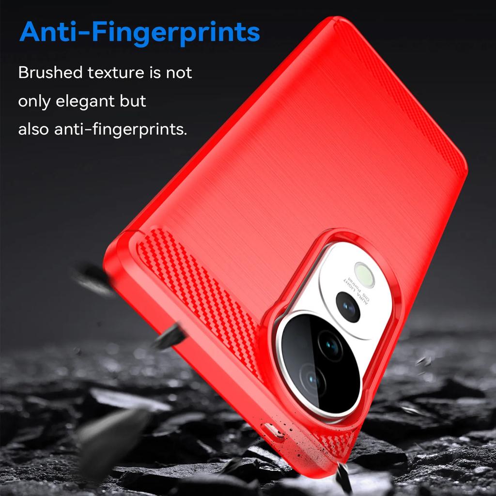 Phone Case For Vivo V40 Pro ,flexible Tpu Fiber Protective Cover For Vivo V40 Pro