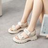 [1725 people collection] platform sandals women 2025 summer new versatile ins tide Internet celebrity Velcro muffin