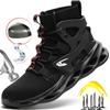 High Top Men Safety Shoes Steel Toe Sneakers Man Puncture Proof Work Safety Boots Anti-smash Work Shoes Breathable Security Boot