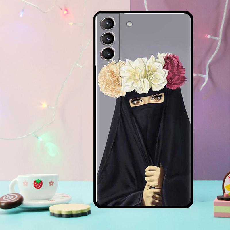 Islamic Arabic Hijab Girl Phone Case For Samsung Galaxy S24 S25 Ultra S21 S22 S23 Ultra S9 S10 S20 Plus S25 FE Cover
