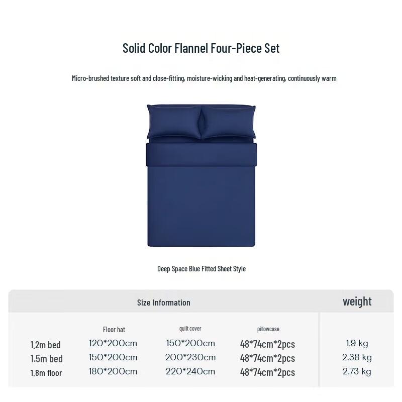 

Yaduo Planet Brushed 4-Piece Bedding Set with Mother-Child Duvet