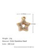 MamacitaSlay Lovely Diy Colored Zircon Keys Heart Aircraft Sun Stars Rainbow Stainless Steel Charms For Jewelry Making For Women