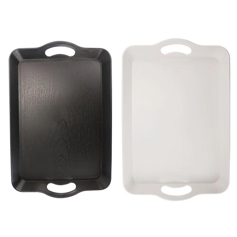 Japanese Style Non-Slip Rectangular Serving Tray with Handles