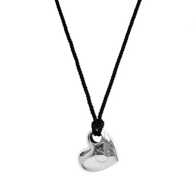Efor. Heart & Black Cord Necklace