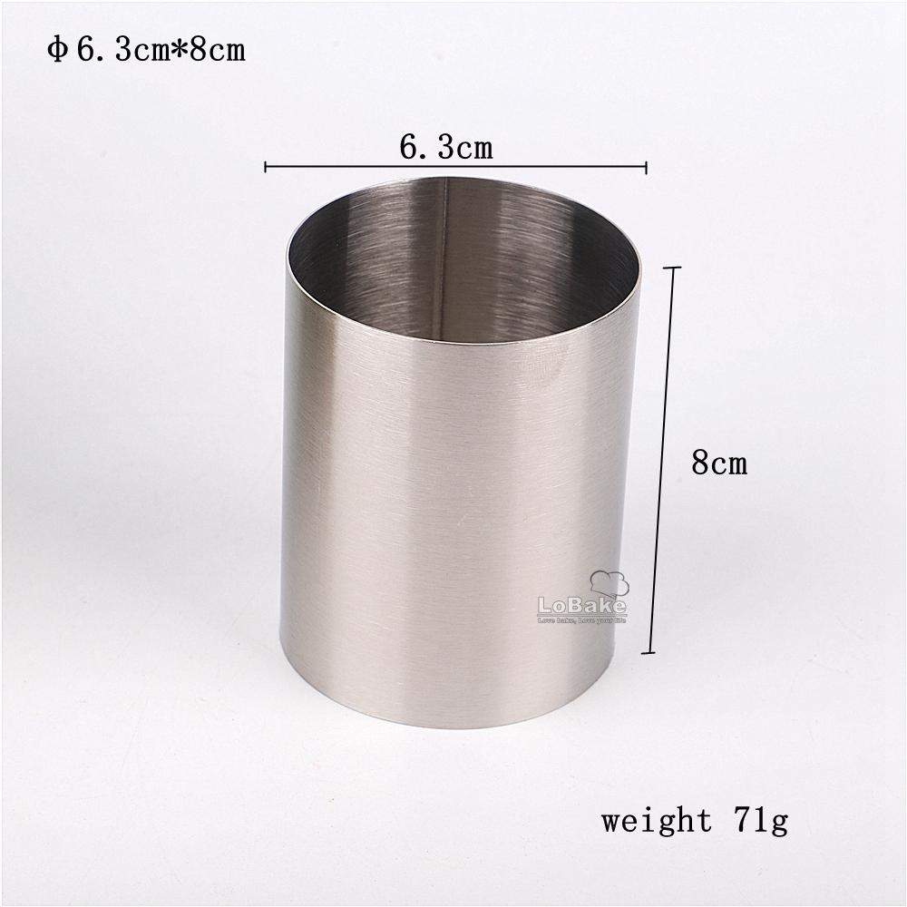 10pcs/lot Diameter 5cm 6.3cm round shape various height stainless steel mousse cake ring mini tiramisu molding cutter DIY baking