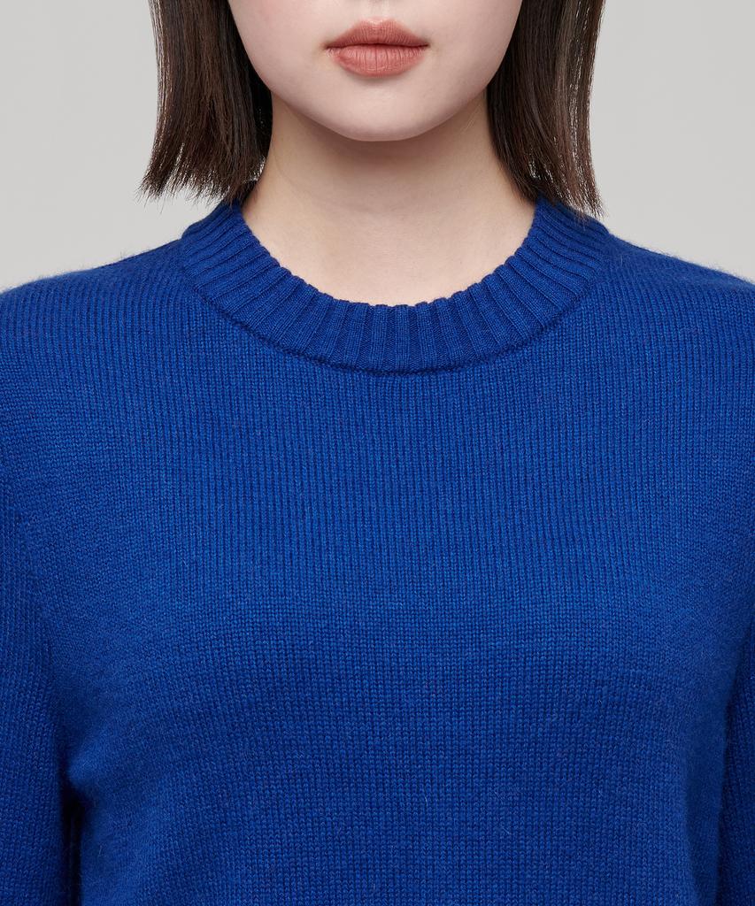 MUSINSA STANDARD WOMAN Women'S Angora Blend Crew Neck Knit [Blue]