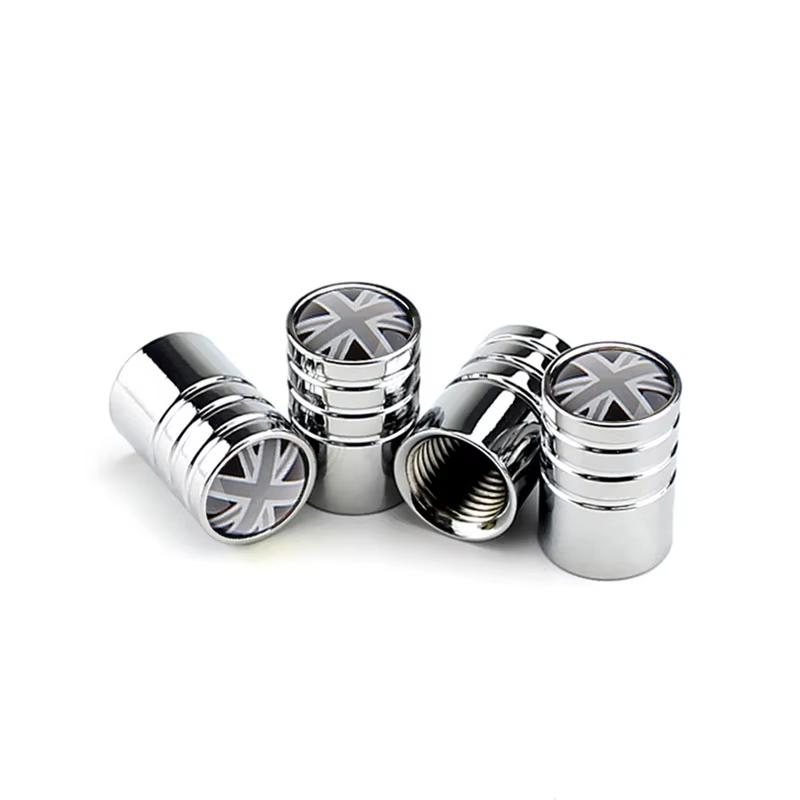 YSA5 4Pcs General UK Flag Bike Moto Car Tires Wheel Valve Cap Cover For Mini Cooper Countryman Clubman R55 R56 R60 F55 F60 Car Stye