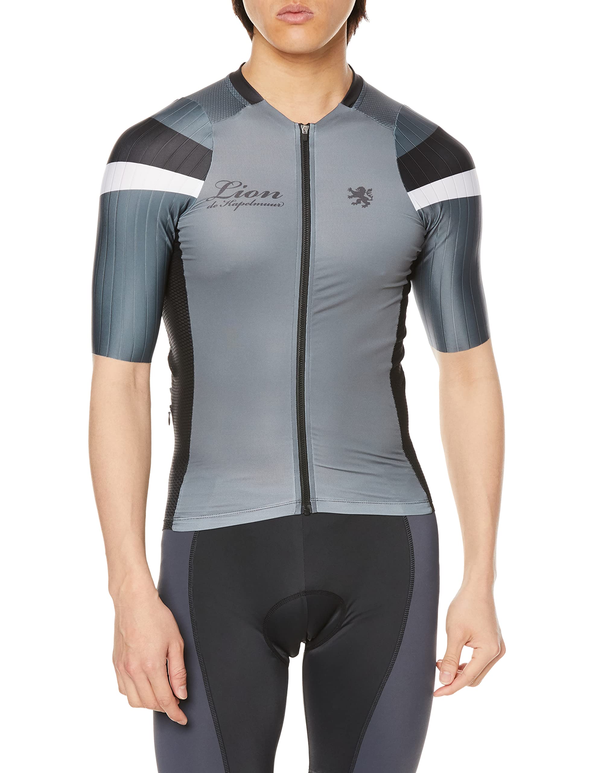 

Lion de Kapelmuur Cycling Race Short Size XS Jersey, Unisex, Fit, High-Spec, Sleeve, Classico, Gray, серый
