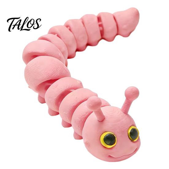 3D-gedrucktes Raupen-Spielzeug Fidget Toy, Bewegliche Gelenke Flexible Gelenkige Figur, Stressabbau Artikuliert für Schreibtischdekoration Realistisch