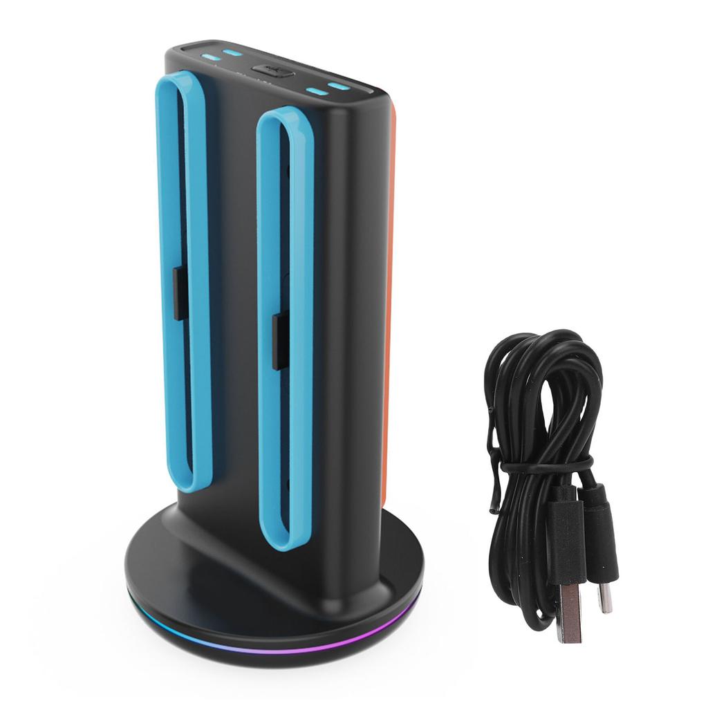 Charging Dock Fit for Switch 2 Fast Charging Magnetic Controller Charge Station with LED Indicator 9 Lighting Modes