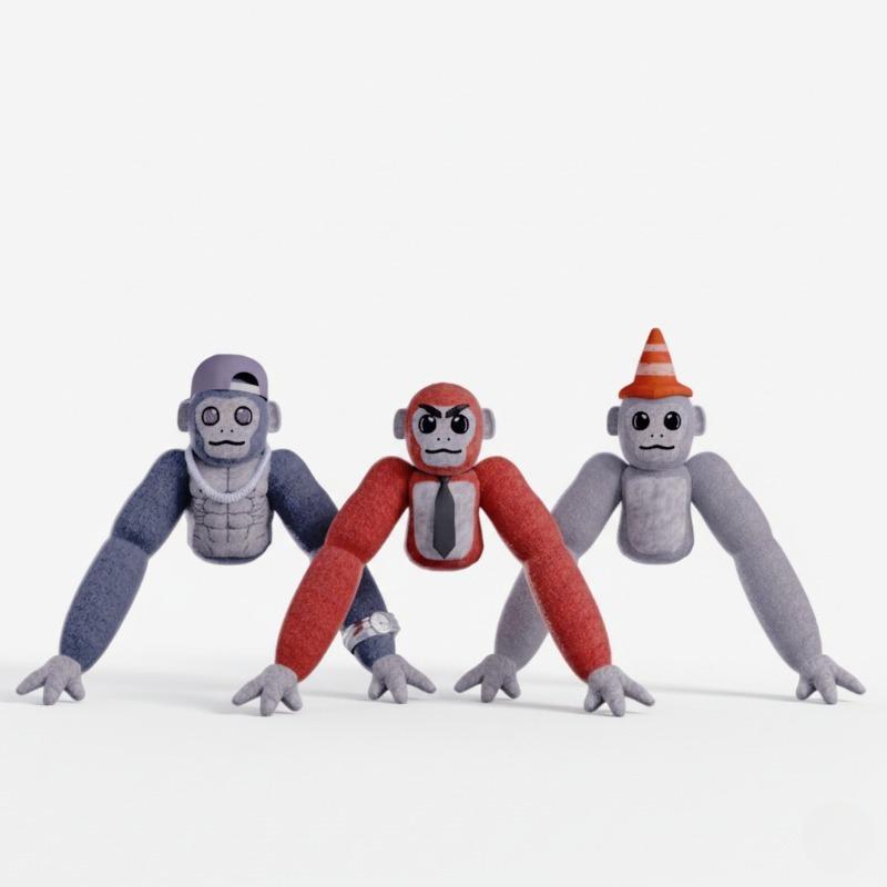 2026 New Scary Baboon Plush Toy Soft Stuffed Doll Horror Game Character Collectible Room Decoration Kids Easter Gift