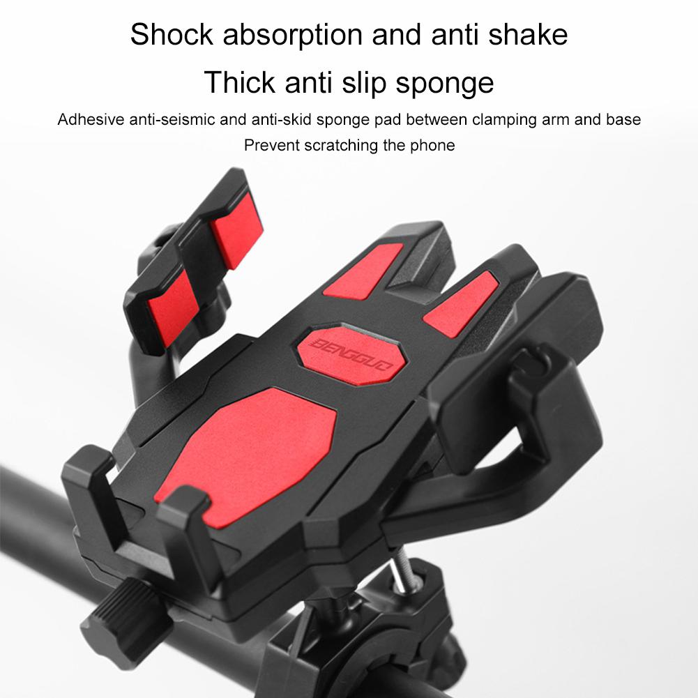 Bicycle Cell Phone Mount Anti-Shake Mobile Phone Holder Motorcycle Phone Mount for Motorcycle Scooter Bike Cell Phone Bracket