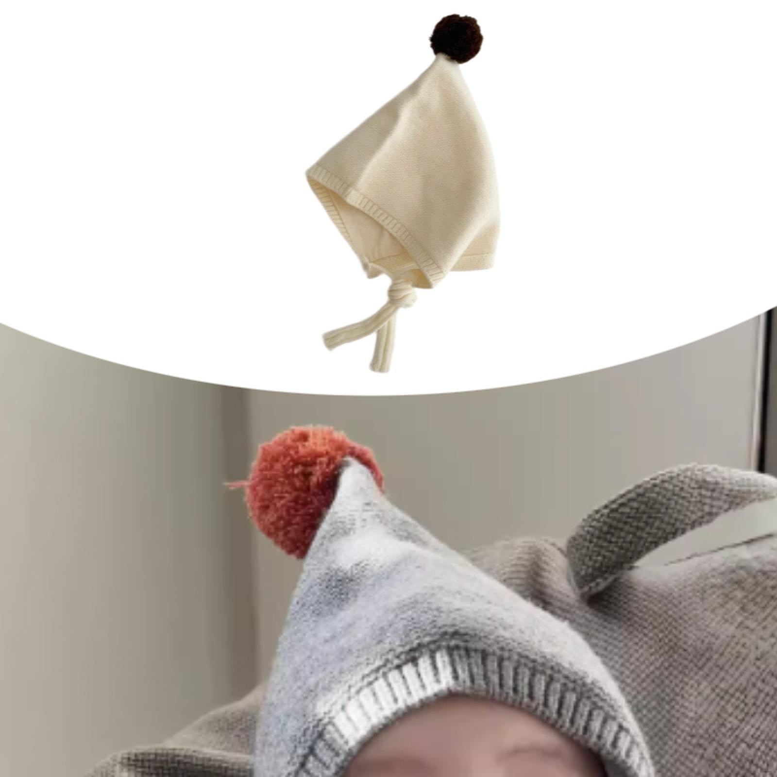 

Мультяшная шапочка Удобная вязаная шапка для новорожденных младенцев детей девочки мальчика белый