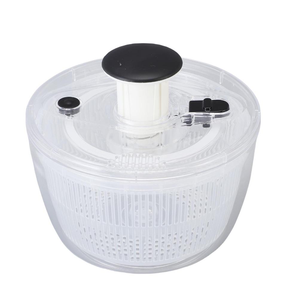 Large Capacity Vegetable Washer Spinner Bowl Transparent Black Salad Washer  Meal Prep