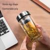 Fuguang Mingxuan Shaped Double-Layer Glass Cup