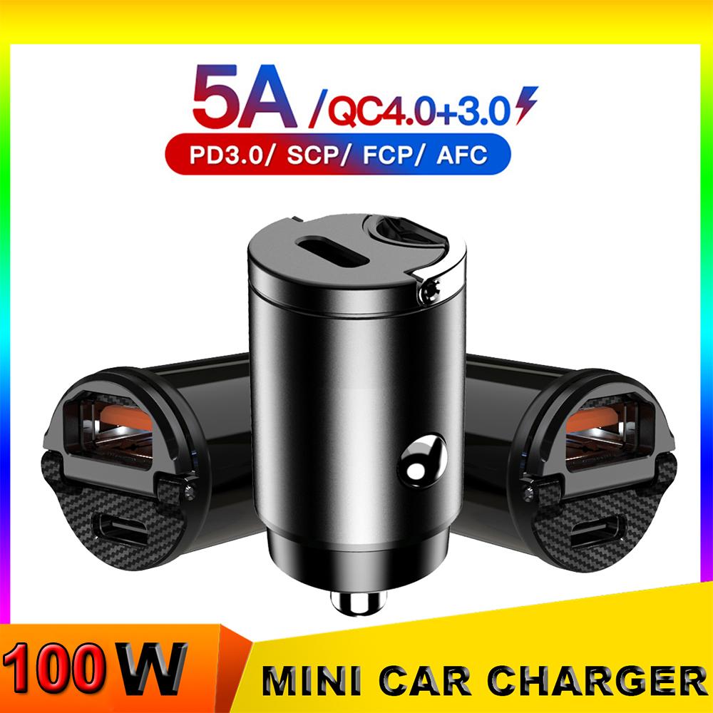 

Автомобильное зарядное устройство Kebidu USB Quick Charge 4.0 QC4.0 QC3.0 QC SCP 5A PD Type-C 100 Вт Быстрое автомобильное зарядное устройство USB для iPhone Xiaomi Mobile